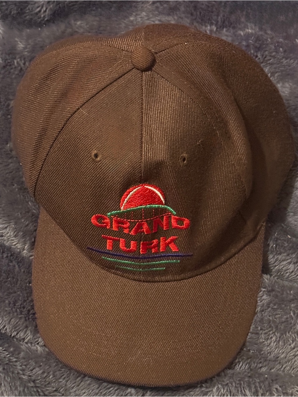 Brown Embroidered Baseball Cap